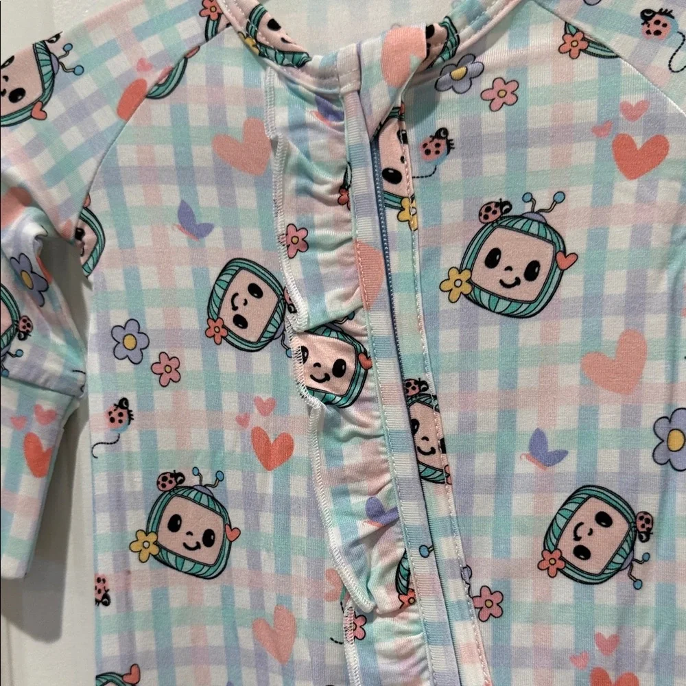 Baby Cocomelon Plaid Bamboo Footsie Pajamas Premie NWT by Dream Big Little Co.